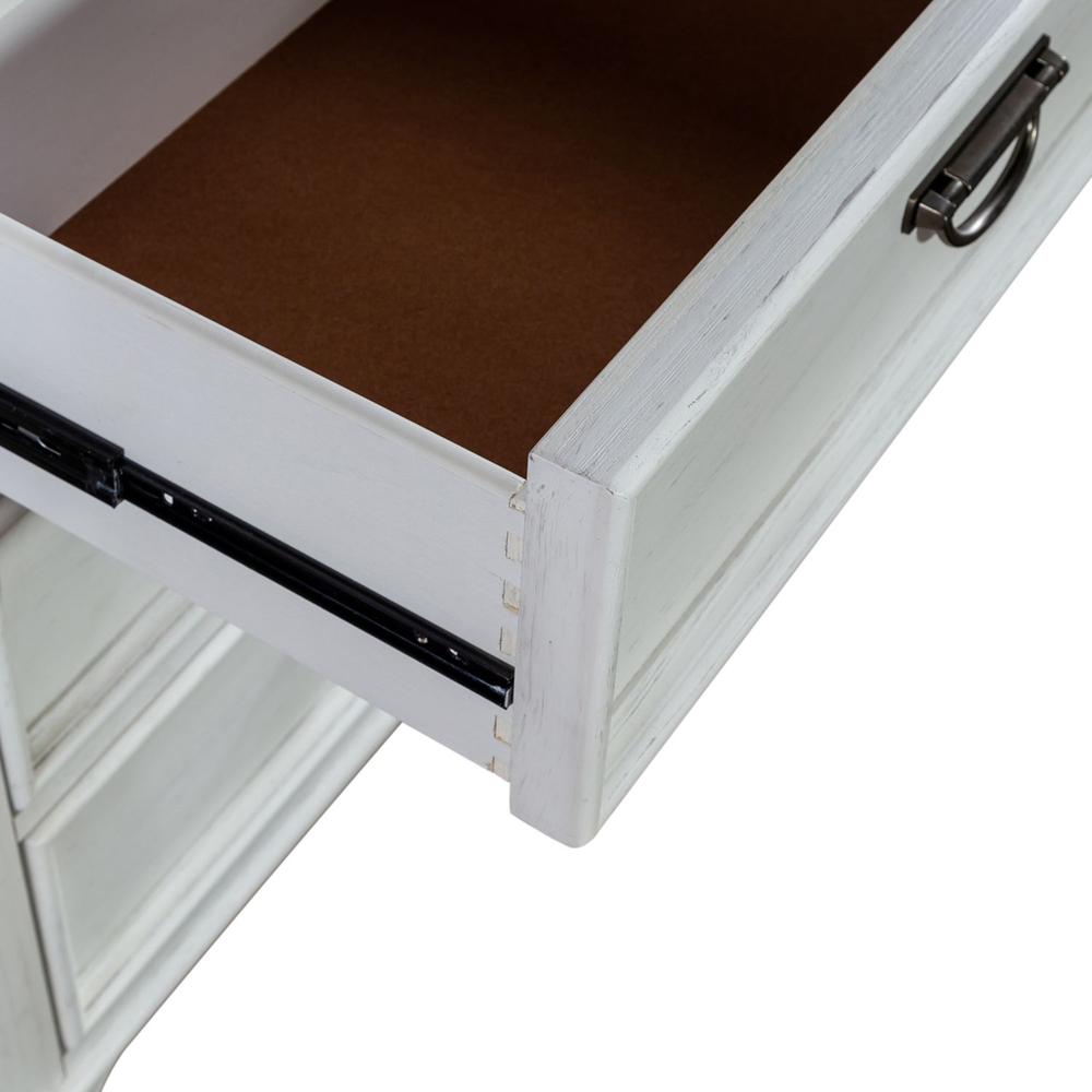 Allyson Park 6 Drawer Dresser in Wirebrushed White w/ Charcoal Top. Picture 8