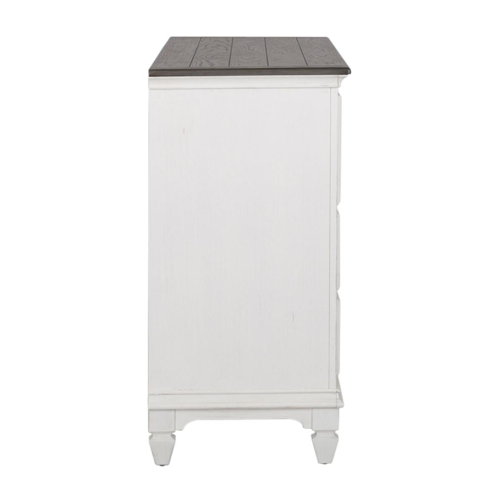 Allyson Park 8 Drawer Dresser in Wirebrushed White w/ Charcoal Top. Picture 3