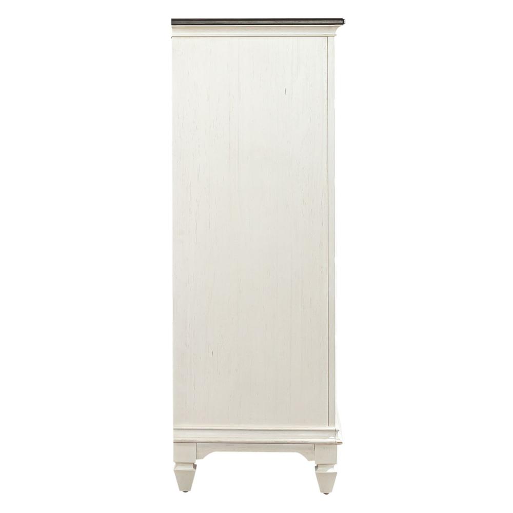 Allyson Park 11 Drawer Chesser in Wirebrushed White w/ Charcoal Top. Picture 3