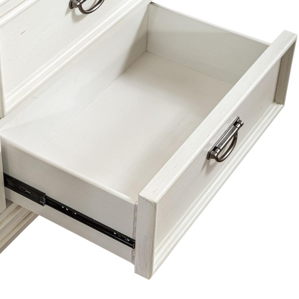Allyson Park 11 Drawer Chesser in Wirebrushed White w/ Charcoal Top. Picture 6