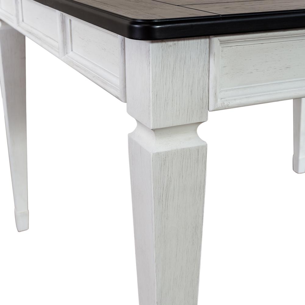 Allyson Park Counter Height Leg Table in Wirebrushed White w/ Charcoal Top. Picture 5