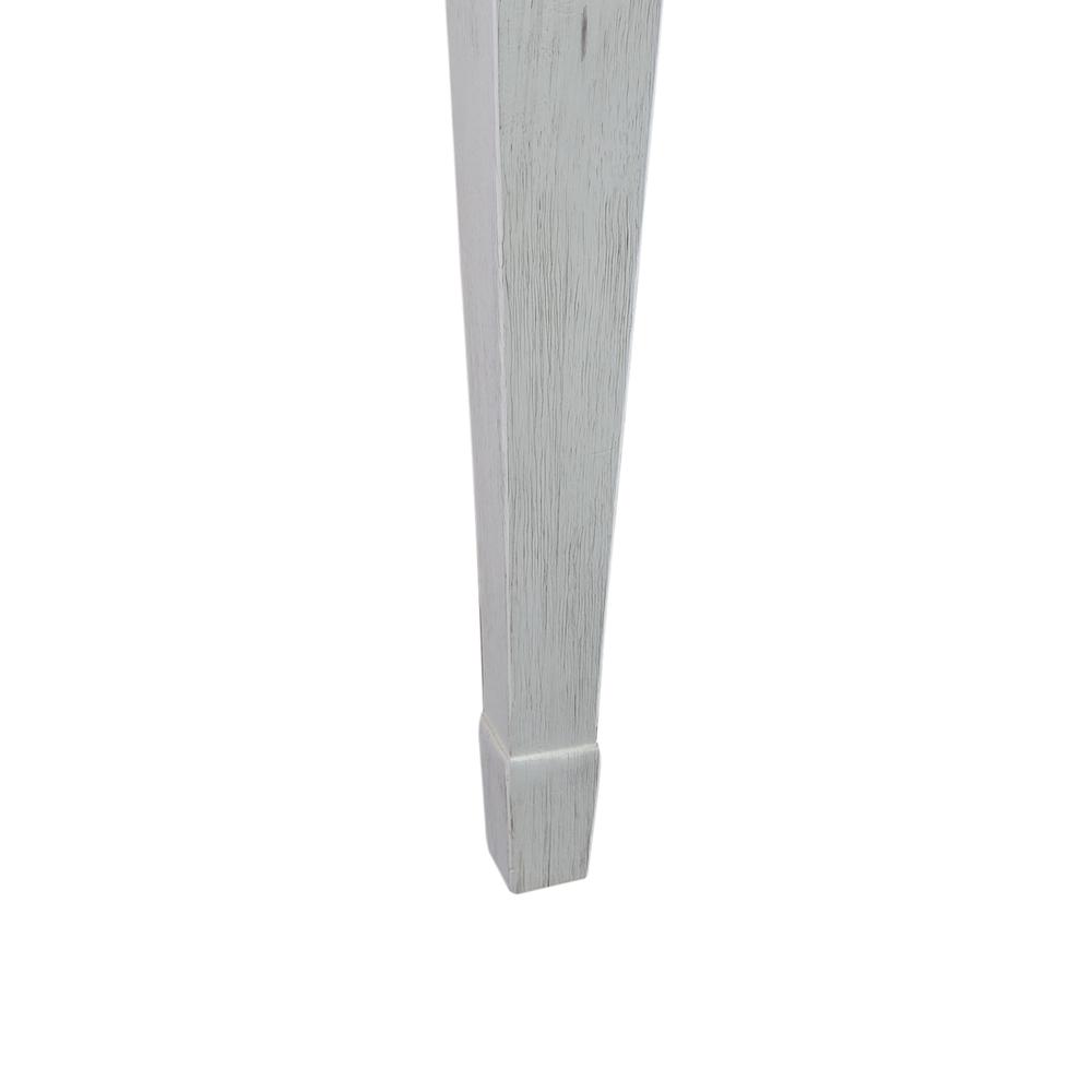 Allyson Park Counter Height Leg Table in Wirebrushed White w/ Charcoal Top. Picture 9