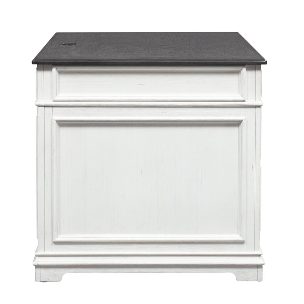 Allyson Park Desk in Wirebrushed White w/ Charcoal Top. Picture 10