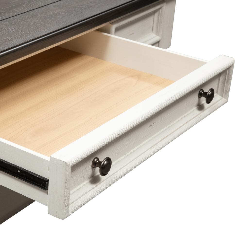 Allyson Park Rectangular Cocktail Table in Wirebrushed White w/ Charcoal Top. Picture 8