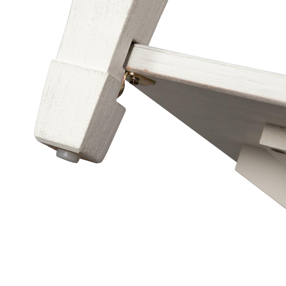 Allyson Park Rectangular Cocktail Table in Wirebrushed White w/ Charcoal Top. Picture 9