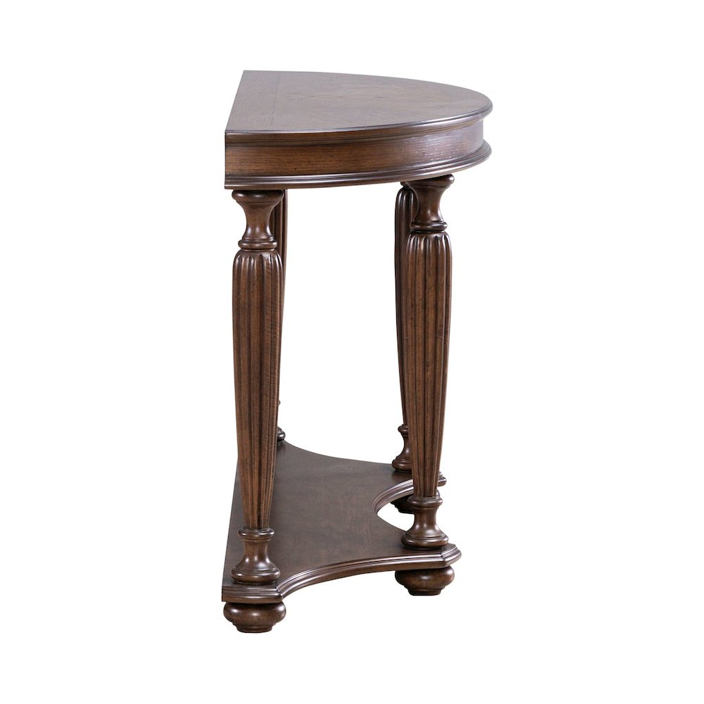 Allington Demilune Sofa Table for Living Room - Satin Sienna. Picture 2