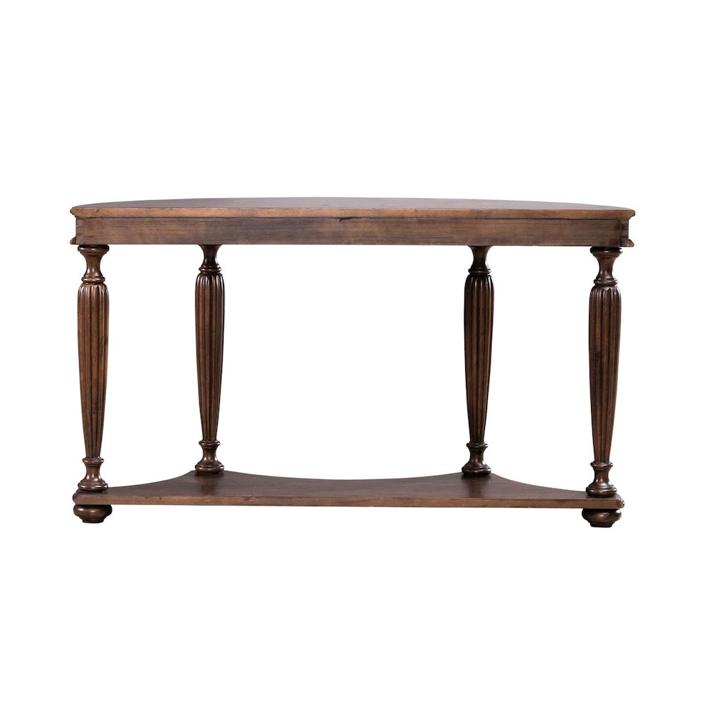 Allington Demilune Sofa Table for Living Room - Satin Sienna. Picture 3