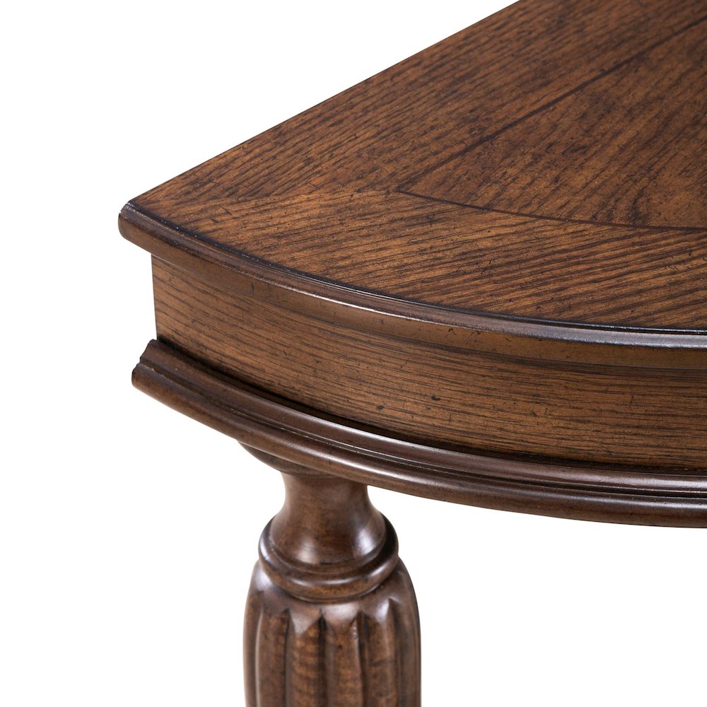Allington Demilune Sofa Table for Living Room - Satin Sienna. Picture 5