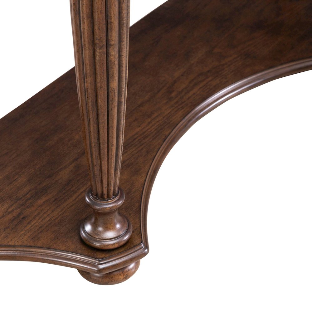 Allington Demilune Sofa Table for Living Room - Satin Sienna. Picture 7