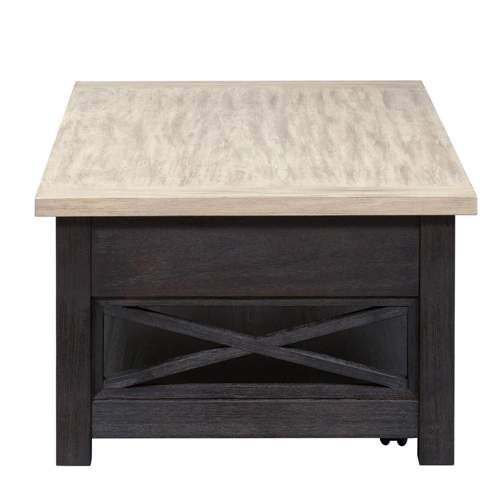 Heatherbrook Lift Top Cocktail Table in Charcoal. Picture 4