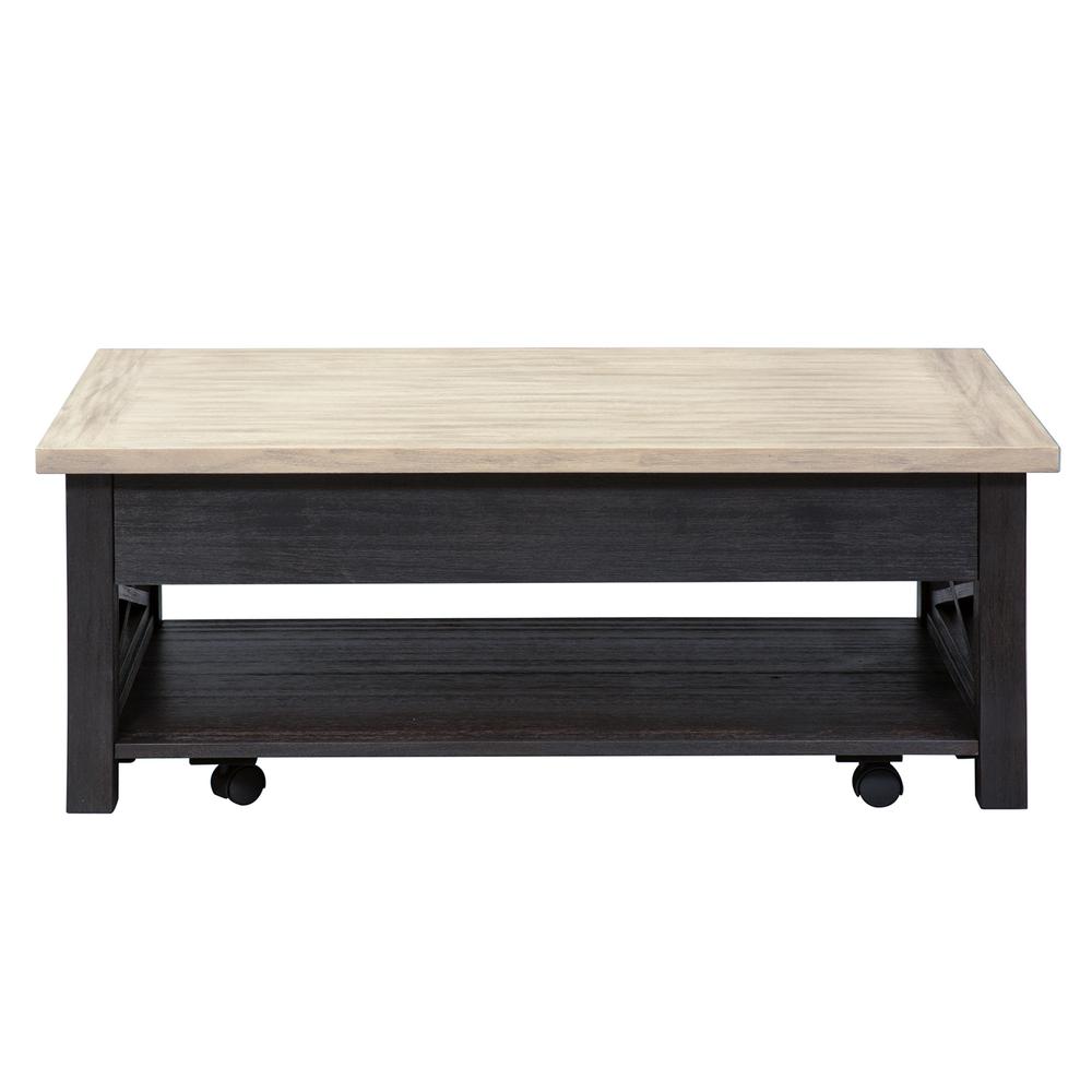 Heatherbrook Lift Top Cocktail Table in Charcoal. Picture 7