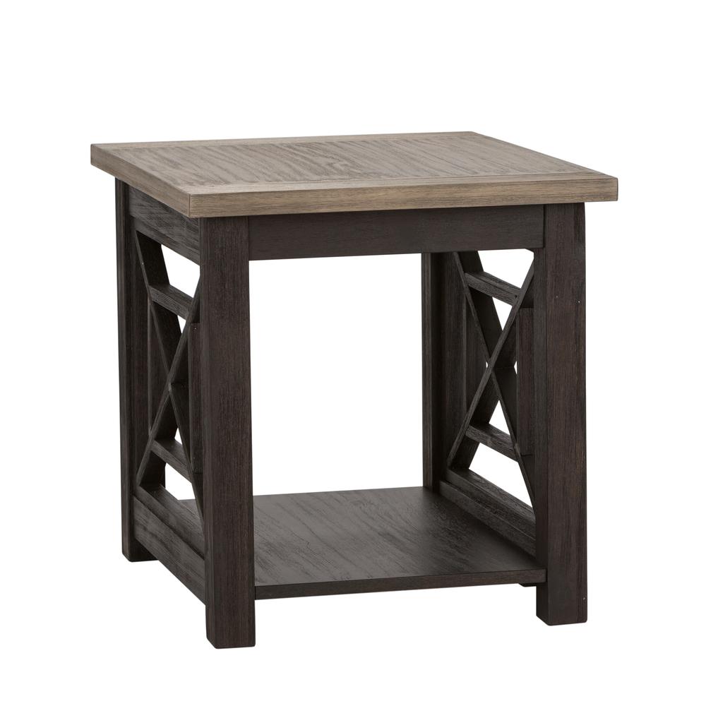 Heatherbrook Heatherbrook end table in Charcoal. Picture 2
