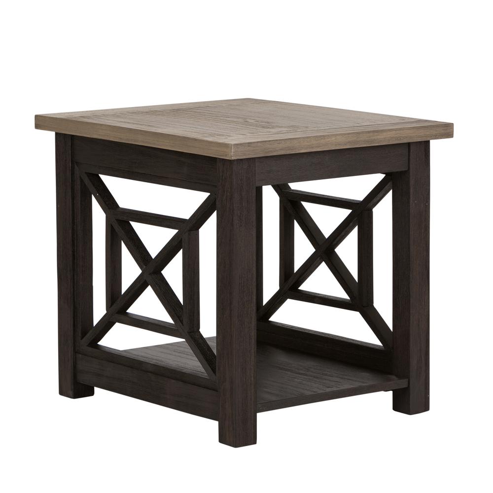 Heatherbrook Heatherbrook end table in Charcoal. Picture 1