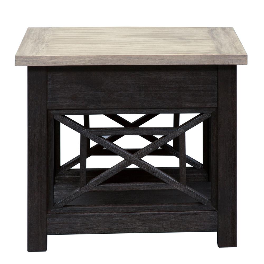 Heatherbrook Drawer End Table in Charcoal. Picture 4