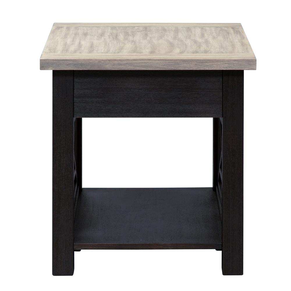 Heatherbrook Drawer End Table in Charcoal. Picture 5