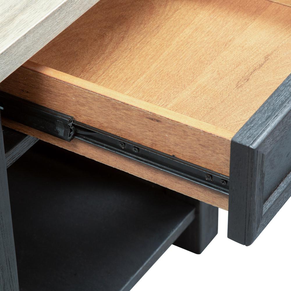 Heatherbrook Drawer End Table in Charcoal. Picture 7