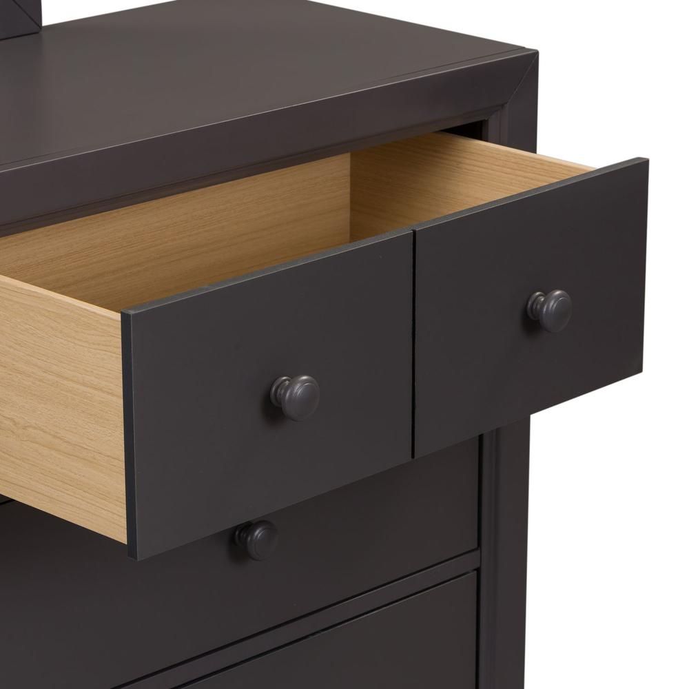Cottage View 6 Drawer Dresser in Dark Gray. Picture 3