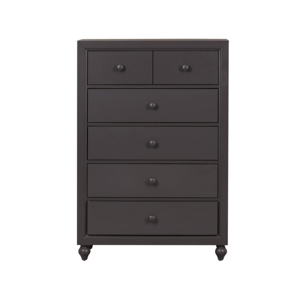 Cottage View 5 Drawer Chest in Dark Gray. Picture 3