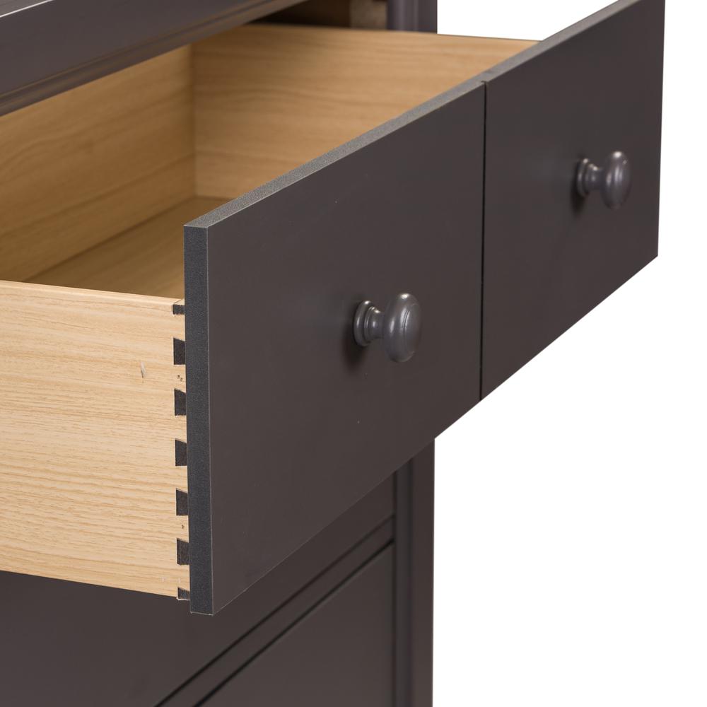 Cottage View 5 Drawer Chest in Dark Gray. Picture 6
