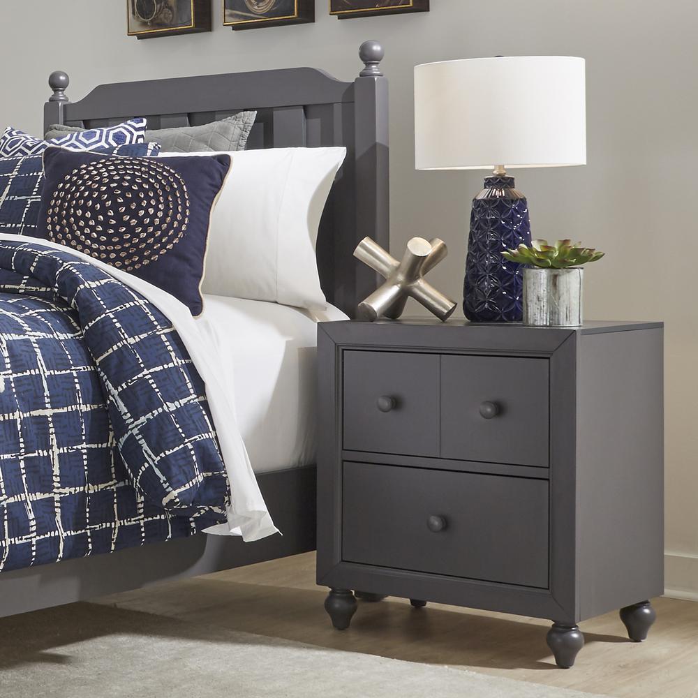 Cottage View Night Stand in Dark Gray. Picture 7