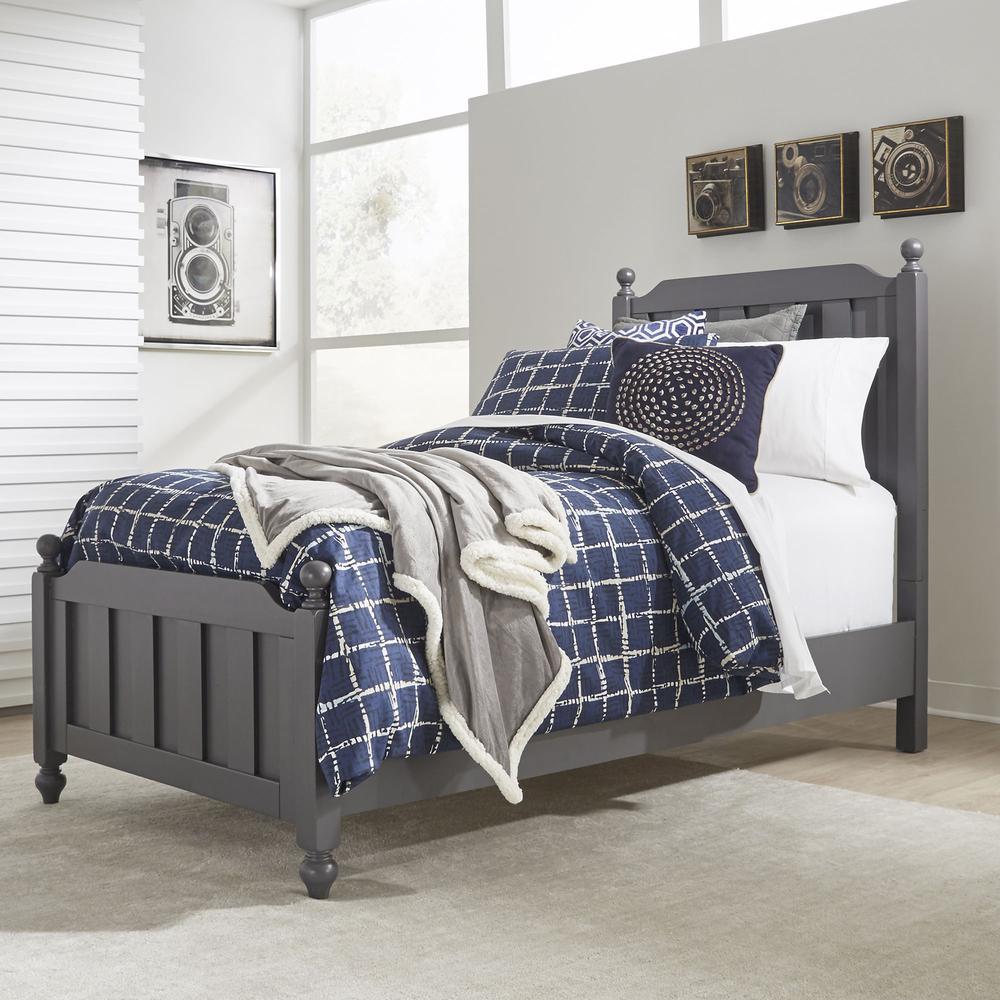 Cottage View Twin Panel Bed in Dark Gray. Picture 2