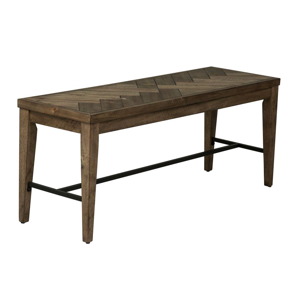 Horizons Bench (RTA) in Rustic Caramel. Picture 1