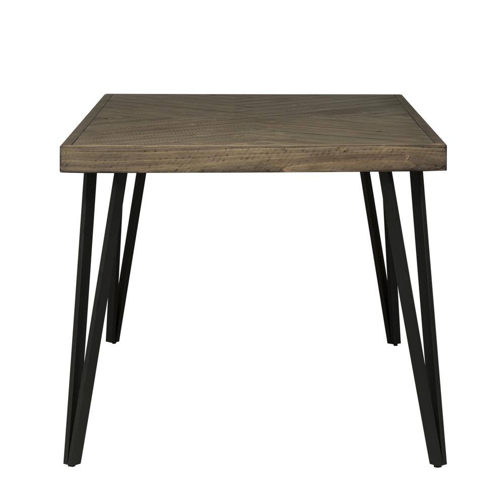 Horizons 5 Piece Rectangular Table Set in Rustic Caramel. Picture 5