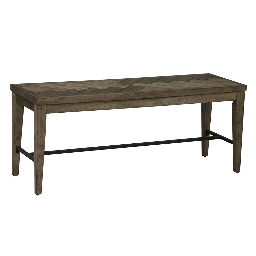 Horizons 6 Piece Rectangular Table Set in Rustic Caramel. Picture 12