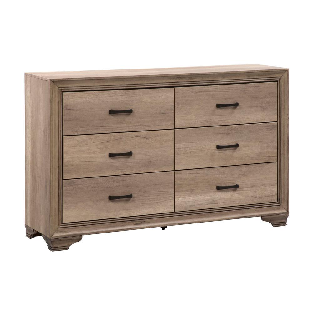 Sun Valley 6 Drawer Dresser in Sandstone. Picture 1