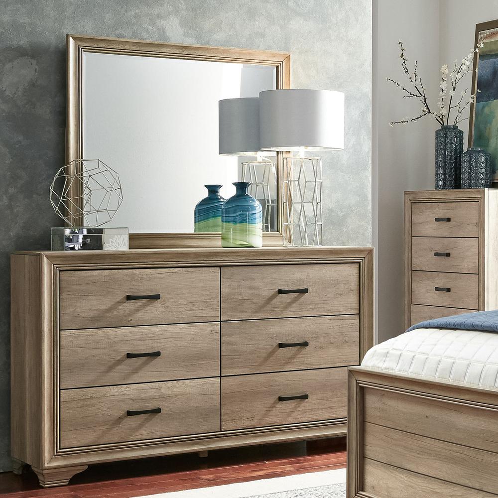 Sun Valley 6 Drawer Dresser in Sandstone. Picture 5
