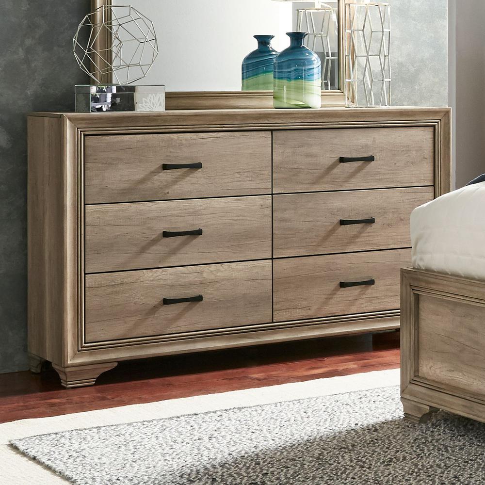 Sun Valley 6 Drawer Dresser in Sandstone. Picture 6