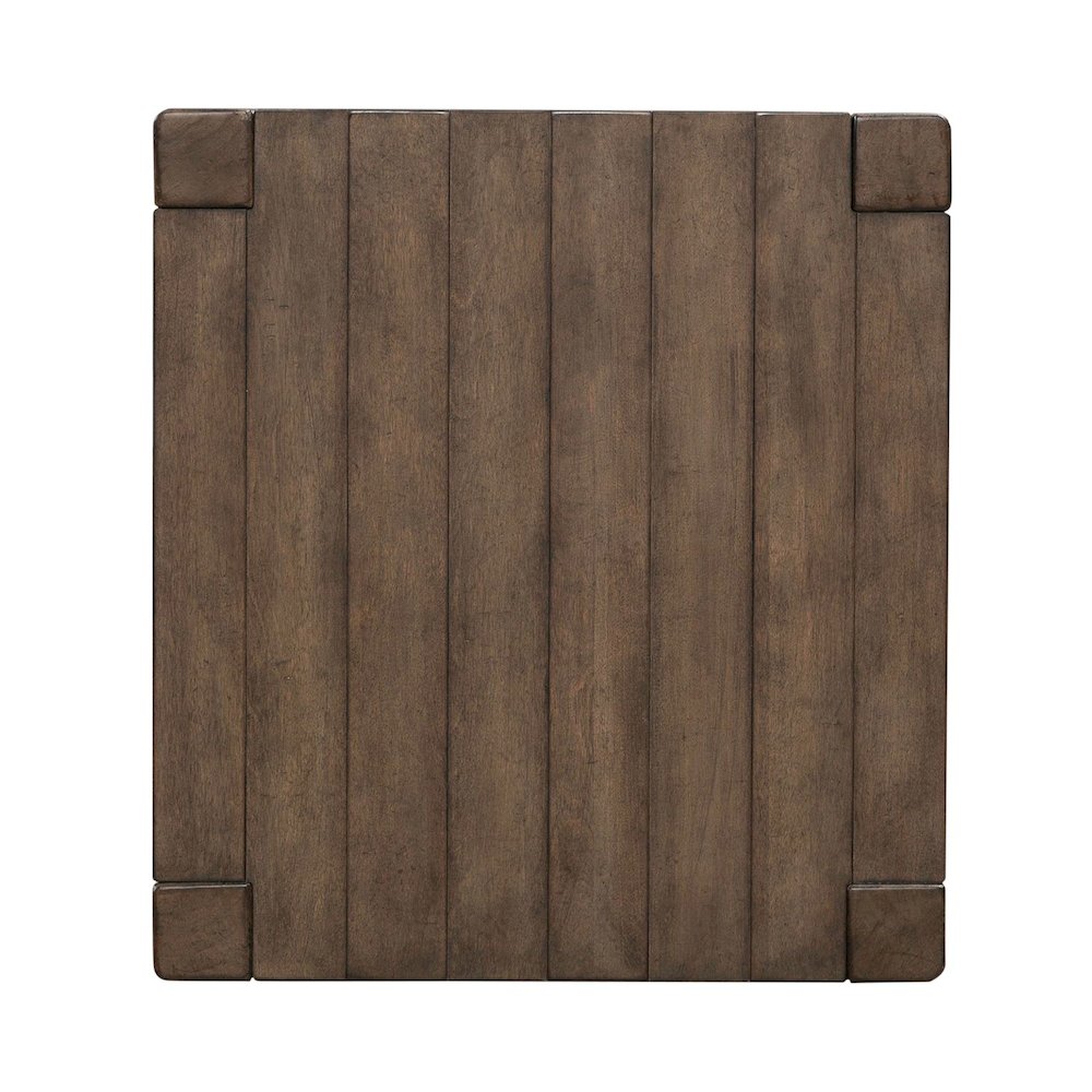 Broadmore Living Room Square Chairside Table - Cobblestone Brown. Picture 5