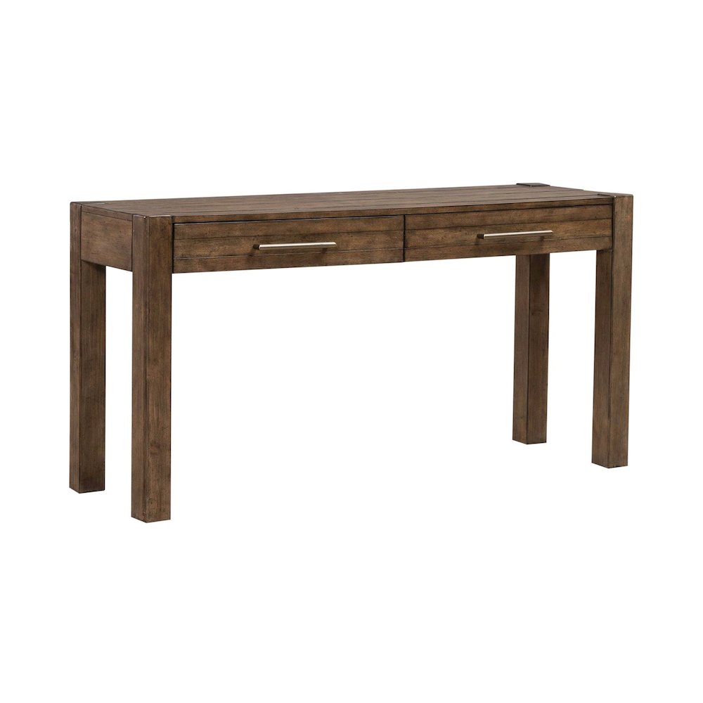 Broadmore Living Room Console Table - Cobblestone Brown. Picture 1