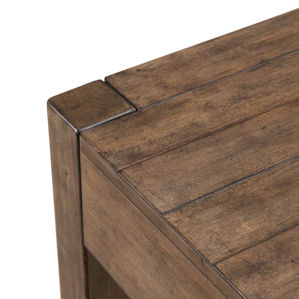 Broadmore Living Room Console Table - Cobblestone Brown. Picture 8