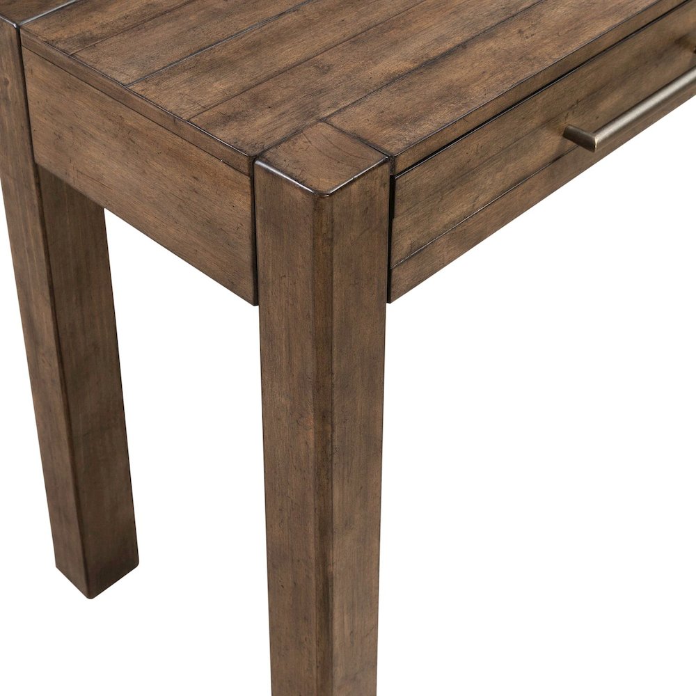 Broadmore Living Room Console Table - Cobblestone Brown. Picture 9