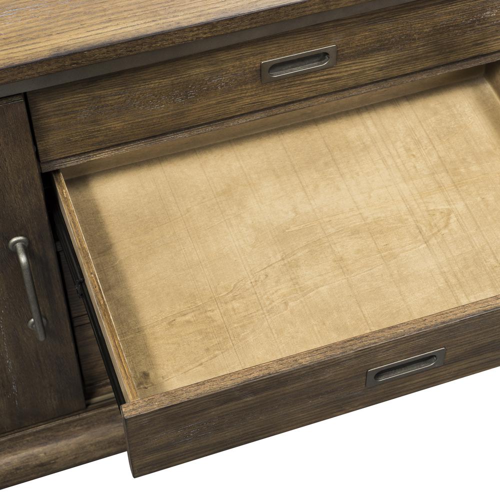 Stone Brook Computer Credenza in Rustic Saddle. Picture 8