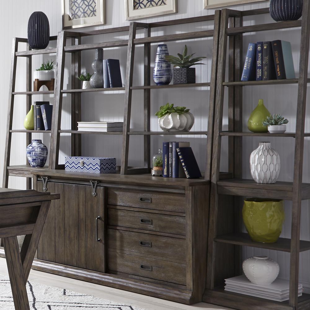Stone Brook Jr Executive Credenza in Rustic Saddle. Picture 2