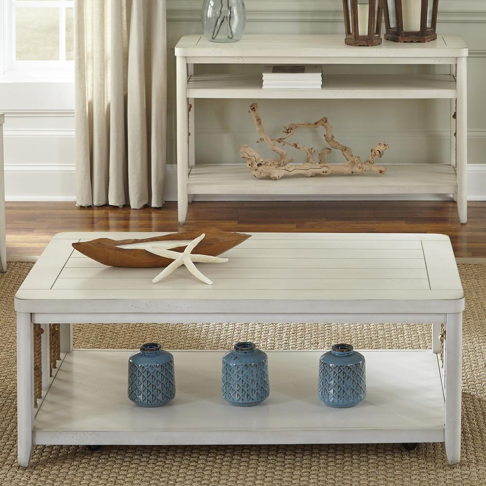 Dockside Cocktail Table in White. Picture 2