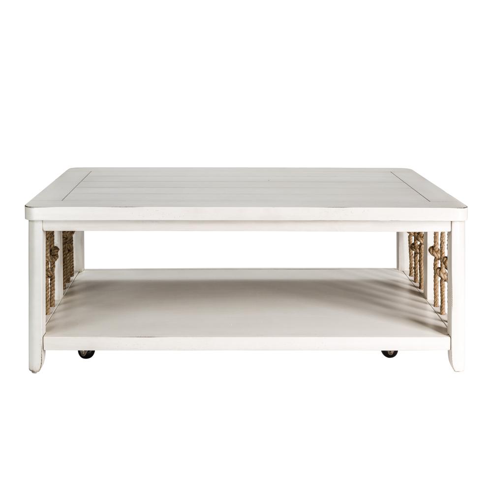 Dockside Cocktail Table in White. Picture 3