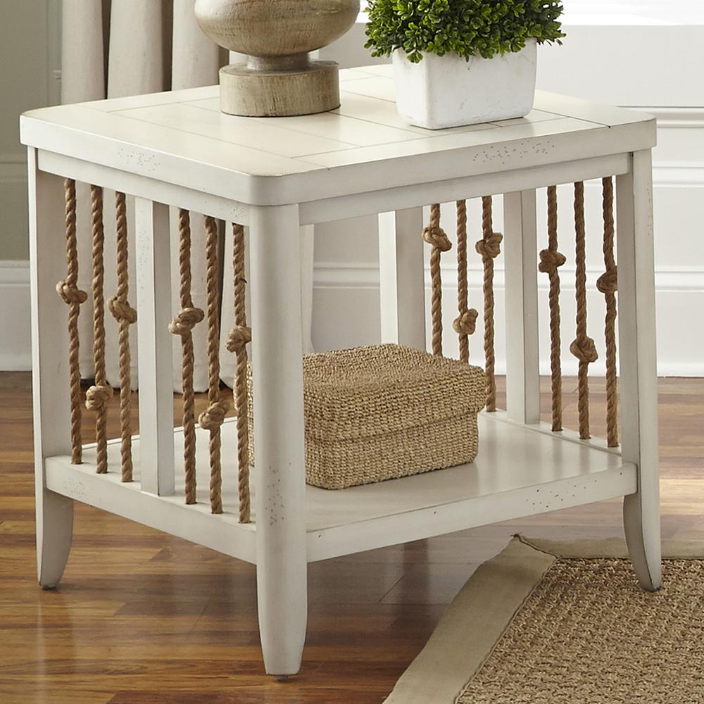 Dockside End Table in White. Picture 2