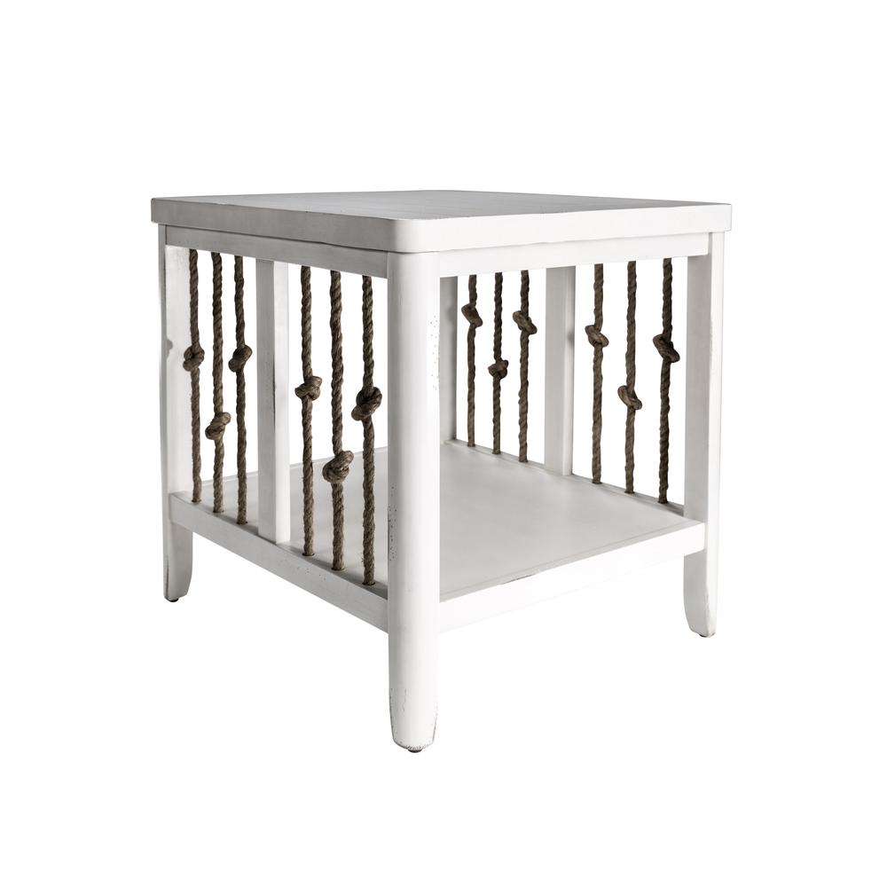 Dockside End Table in White. Picture 1