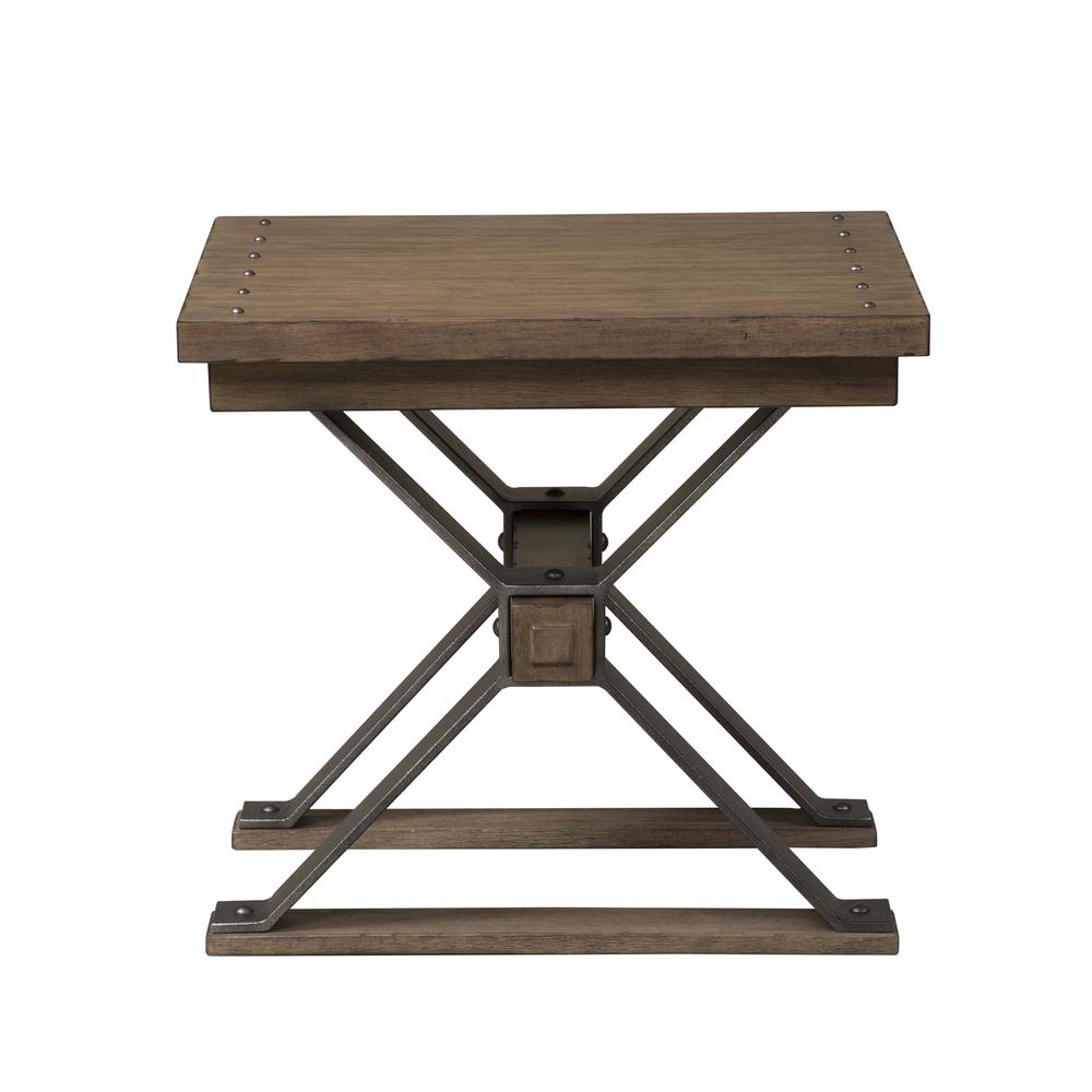 Sonoma Road End Table in Weathered Beaten Bark. Picture 4