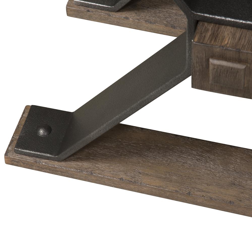 Sonoma Road Chair Side Table in Weathered Beaten Bark. Picture 8