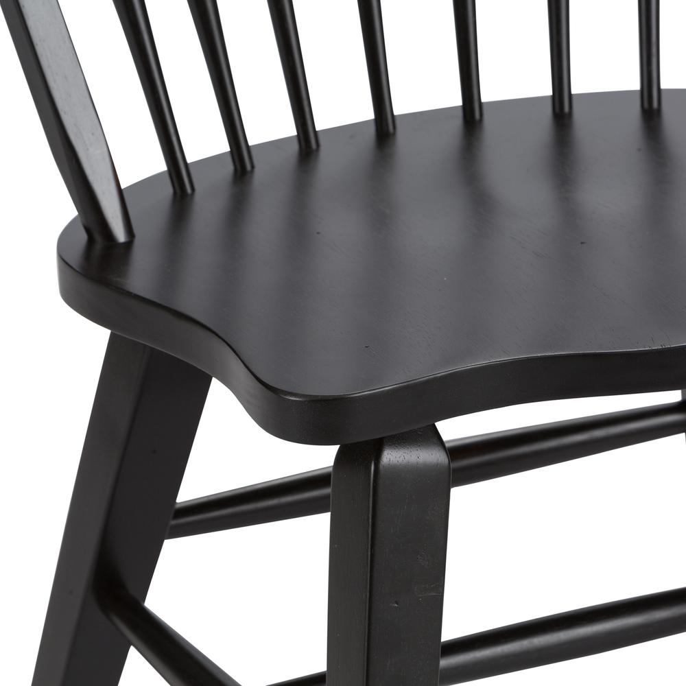 Hearthstone Ridge Windsor Back Side Chair - Black-Set of 2 in Tobacco. Picture 6
