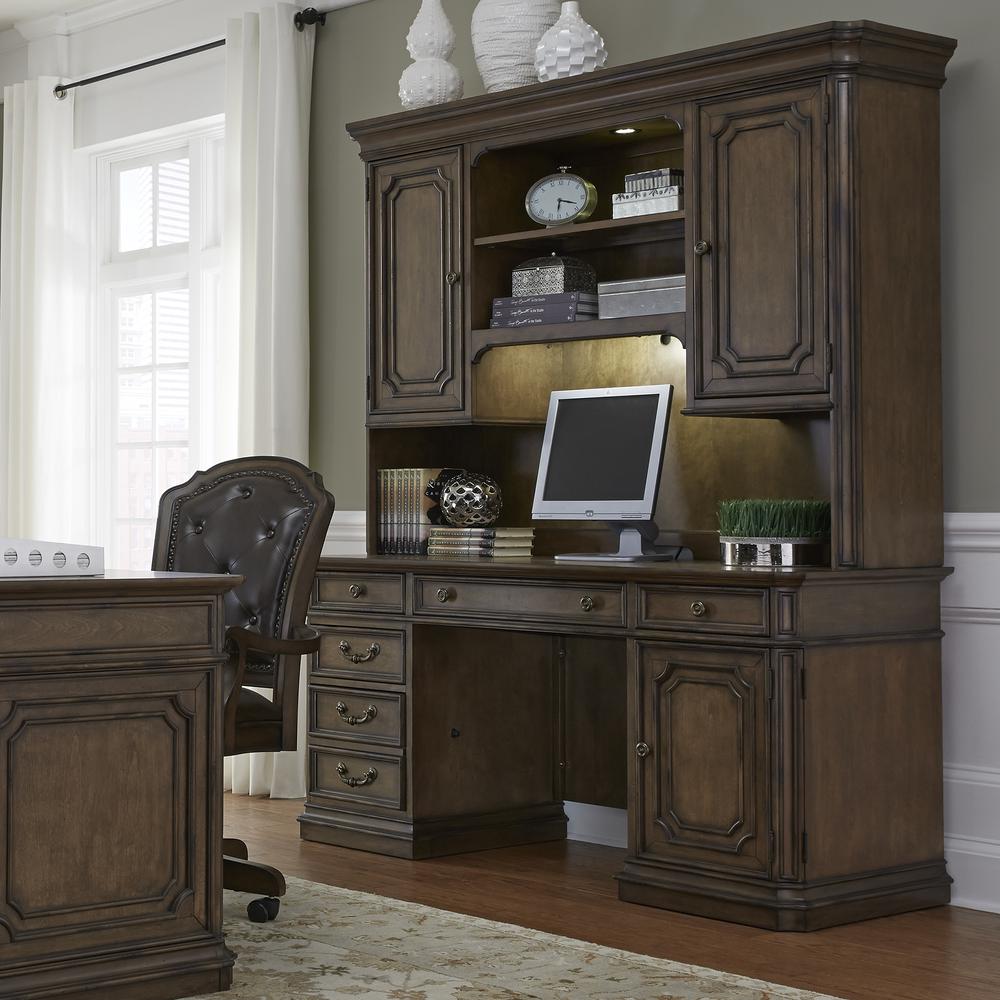 Amelia Jr Executive Credenza Set in Antique Toffee. Picture 5