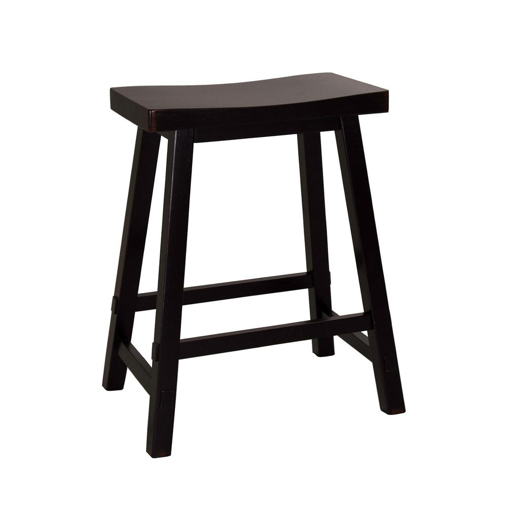 Creations 24 Inch Sawhorse Counter Stool - Black (RTA) in Various. Picture 1