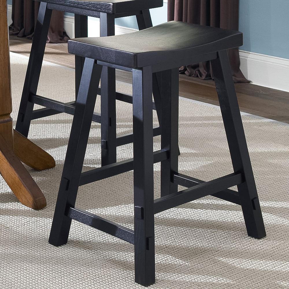 Creations 24 Inch Sawhorse Counter Stool - Black (RTA) in Various. Picture 4