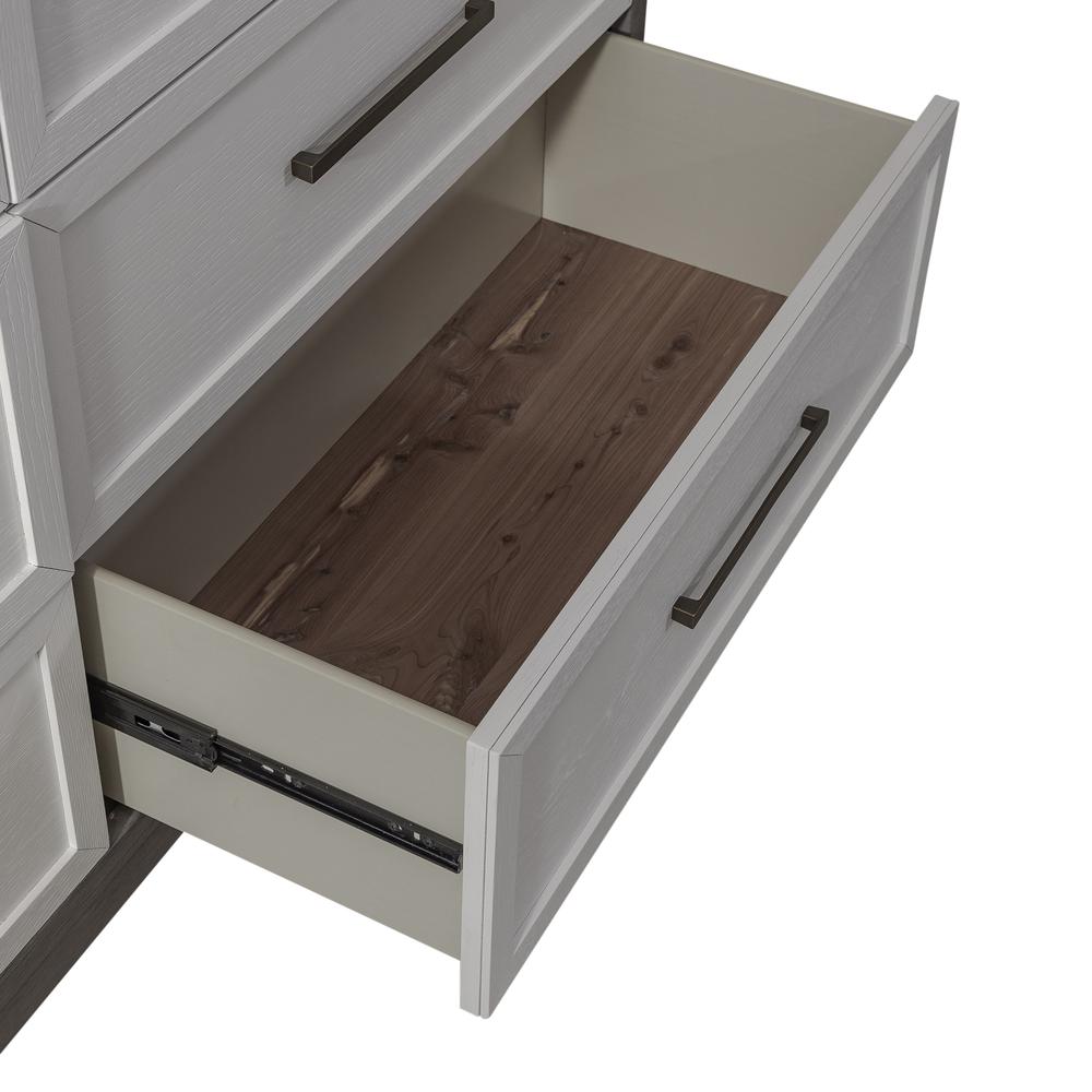 Palmetto Heights 6 Drawer Dresser in Shell White and Driftwood Finish. Picture 6