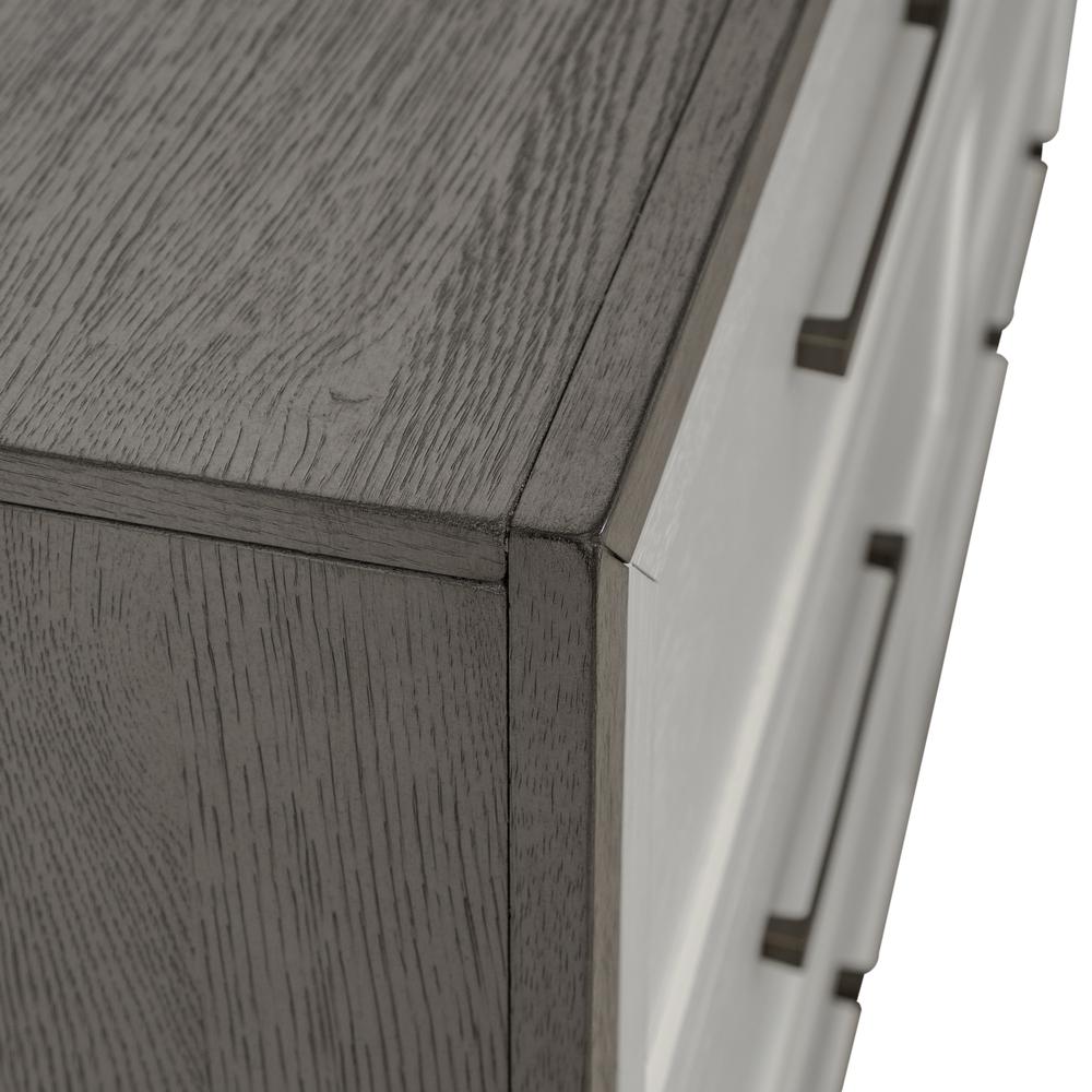 Palmetto Heights 6 Drawer Dresser in Shell White and Driftwood Finish. Picture 9