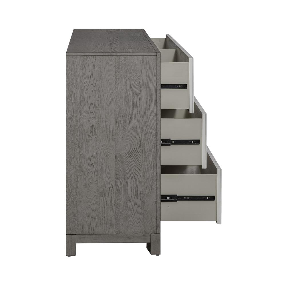 Palmetto Heights 6 Drawer Dresser in Shell White and Driftwood Finish. Picture 5